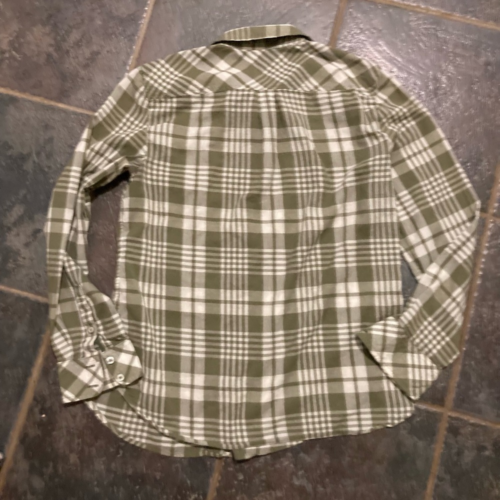 Talbots Plaid Print Button Down Tops Size S - image 6